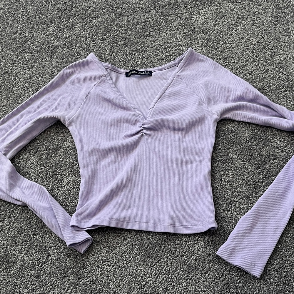 Abercrombie Light Purple Long Sleeve Top